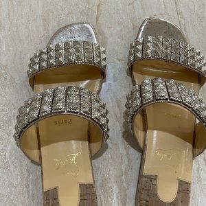 Christian Louboutin sandals with rhinestones